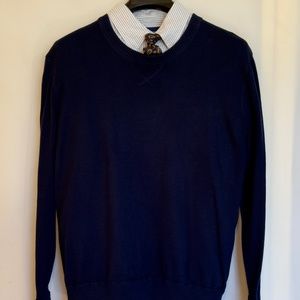Gap Men’s Navy Blue Cotton Sweater - Large